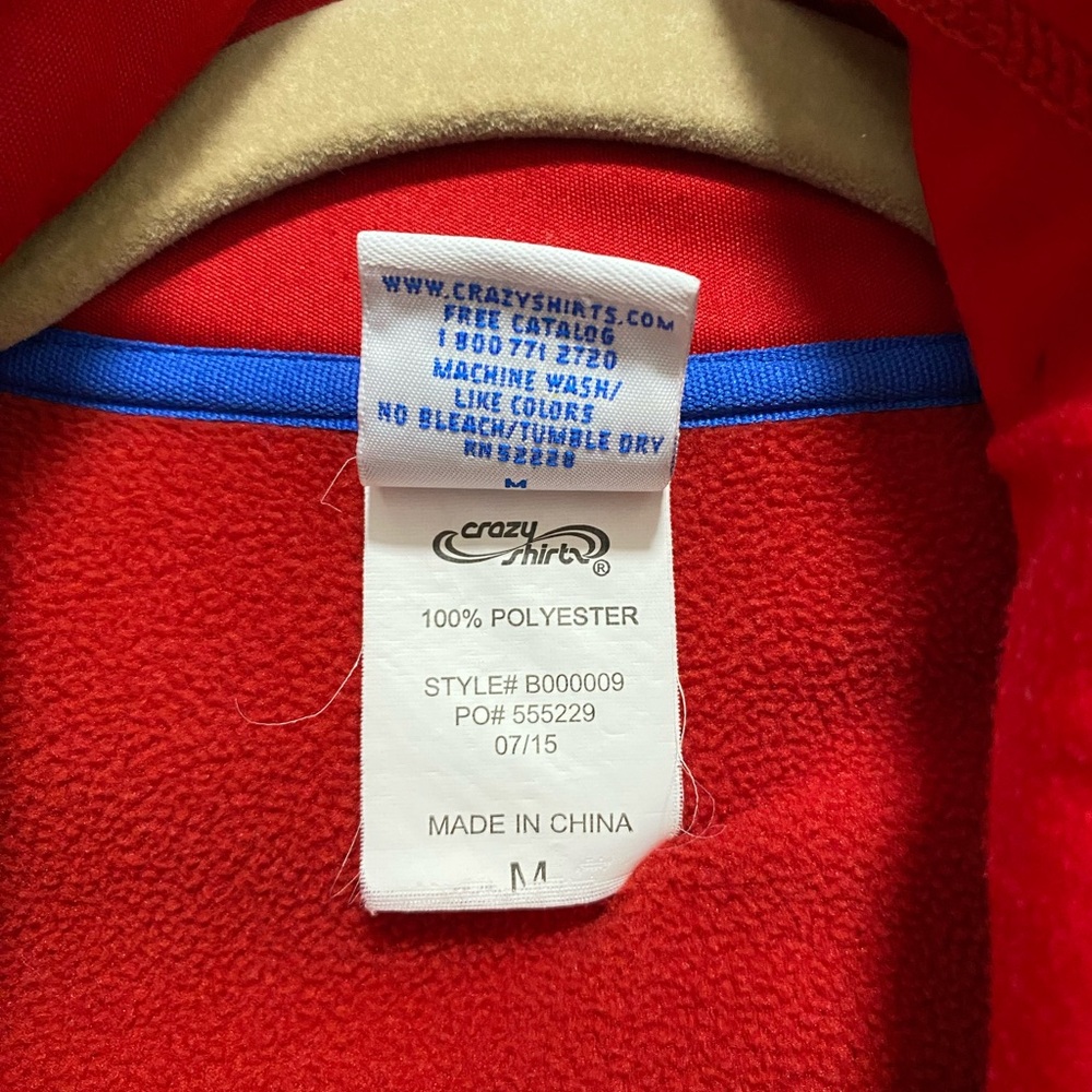 Vail Colorado Fleece Full Zip Vest Red - Picture 13 of 13
